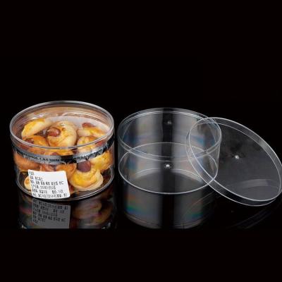 China Empty Materials DIY Food Snack Plastic Cookie Storage Boxes Recycled Clear Food PS Candy Boxes for sale