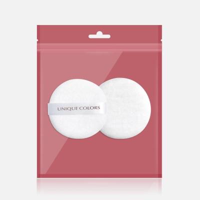 China Color Classic Pure White Color Classic 2pcs Cotton Makeup Foundation Sponge Puff Pure Powder Puff for sale