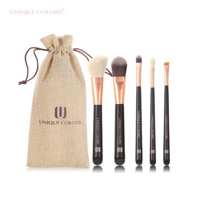 China Facial Make Up Unique Colors 5pcs Foundation Facial Make Up Sweep Nylon Hair Powder Makeup Brush for sale