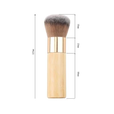 China Pro Makeup Inexpensive Premium Brush Foundation Kabuki Flat Surface Private Label Buffing Blending Bamboo Brush for sale