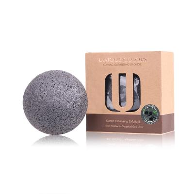 China Deep Cleansing/Moisturizing/Nourishing Konnyaku Charcoal Colors Baby Body Bamboo Konjac Sponge Bath Unique 100% Hot Sale for sale