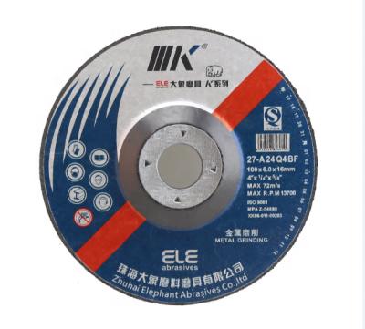 China IIIK 4 Inch Grinding Wheel 100X6.0X16mm Metal And Stainless Steel Grinding Wheels 27A1006016IIIK for sale