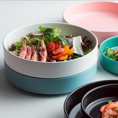 China Quality style salad fruit dish dessert food dish chain hotel ceramic western kitchen factory viable western style direct sales for sale