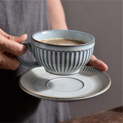 China Durable Nordic light luxury coffee cup saucer household set simple creative office cup afternoon tea cup for sale