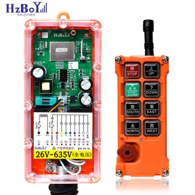 China F21-E1BE Hardware China Manufacturer 8 Channel Single Speed ​​12V-24V 433mhz Chain Hoist Crane ABS Engineering Three Prevention PC Remote Control for sale