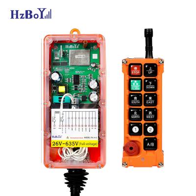 China ABS engineering three wireless remote control and prevention PC hardware F23-A+E China manufacturer 10 keys emergency stop crane industrial radio receiver for sale