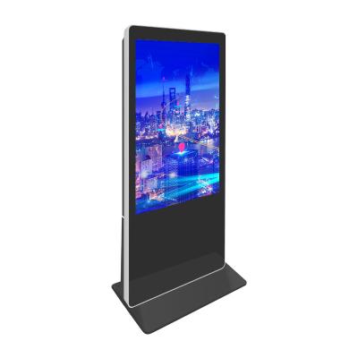 China 55 Inch Floor Voice Broadcast Standing Indoor Digital Signage For Advertising Display for sale