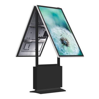 China 55 Inch Floor Stand Double Digital Signage Indoor Side Display Kiosk Digital Indoor Digital Signage for sale