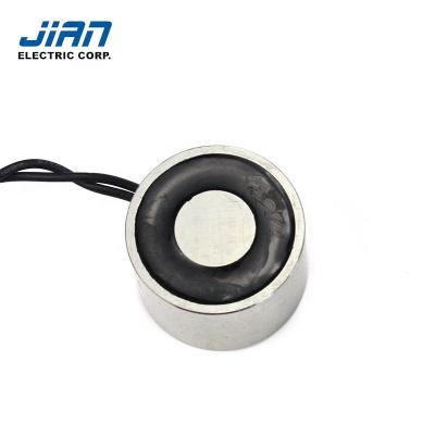 China JSP-3022 Hotels DC 12v 24v 20Kgs 200N Circular Holding Lifting Solenoid Electromagnet for sale