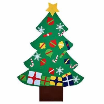 China Mass Product Felt Felt Decoration Wall DIY Decoration Felt Christmas Tree Set for sale