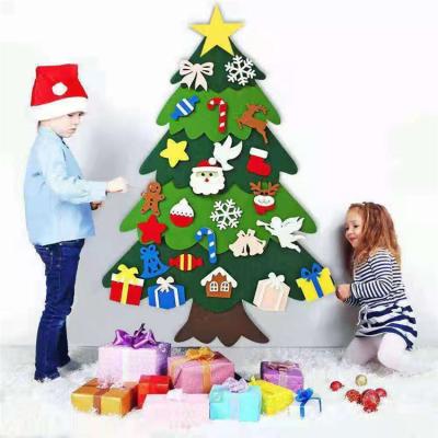 China Eco Friendly Felt Wall Hanging Decoration Felt Christmas Decoration Tree for sale