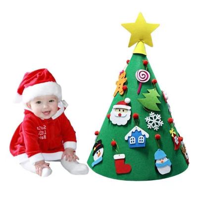 China Polyester Felt Green Color Decorative Item 8 Inches - 3d Tall Felt Christmas Tree for sale