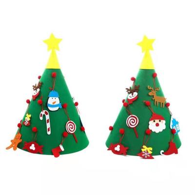 China Polyester Felt Door Decoration 3d Home Christmas Tree Toddler Felt Diy Friendly for sale