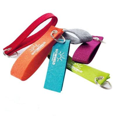 China New Design 3cm Width 15cm Length Polyester Felt Key Chain Felt for sale