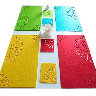 China Viable Promotional Felt Table Felt Coaster Set for sale