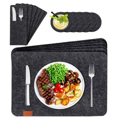 China Viable Custom Table Place Mat Felt Coaster Table Set for sale