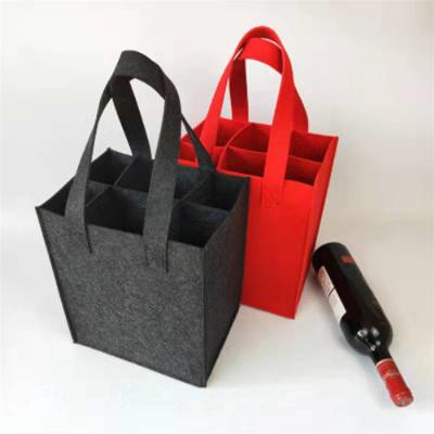 China Reusable Handled Beer Carrier Tote Felt Beer Bag for sale