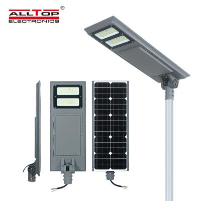 China ALLTOP aluminum parks high lumen 100w ip67 waterproof outdoor all in one led solar street light for sale