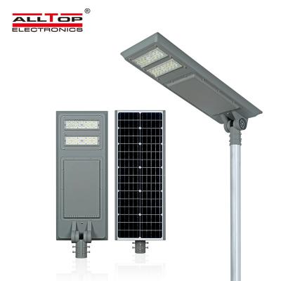 China ALLTOP new road design ip65 waterproof outdoor fitted smd 40w 60w100w integrated all in one solar led street light for sale