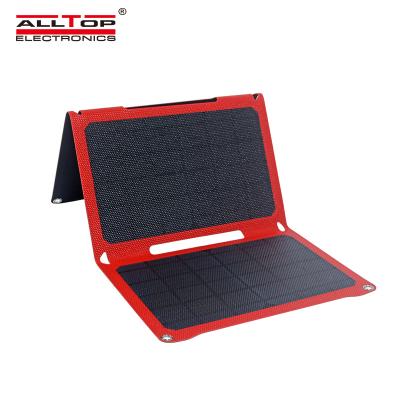 中国 ALLTOP high quality light weight foldable solar panel and portable USB interface can charge mobile phones 290*195*30mm 販売のため