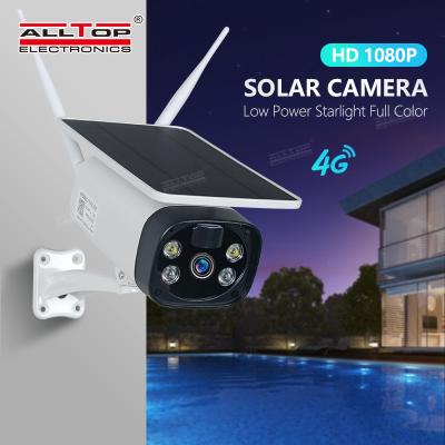 China ALLTOP 4G LTE 1080P Siren Security HD Night Vision Built-in CCTV IP65 Solar Power Waterproof Camera Te koop