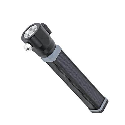 중국 Multi-Functional Emergency Rechargeable Hammer Torch Aluminum Solar Tactical Led Torch Flashlight 판매용