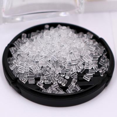 China Free Earring Holders For Hook Silicone Clear Plastic Earring Backs Pierced Rubber for sale