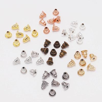 China Jewelry Making Safety Backs For Earrings Safe Replacements Hypoallergenic Pierced Earring Backs Stoppers For Studs Lock Earring for sale