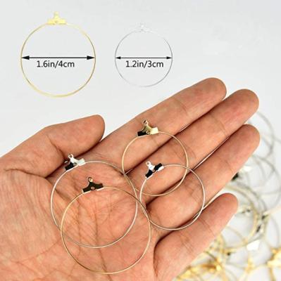 China BOHEMIA WILLBOND 40 Pieces Round Beading Circle Earring Finding Component For Jewelry Making for sale