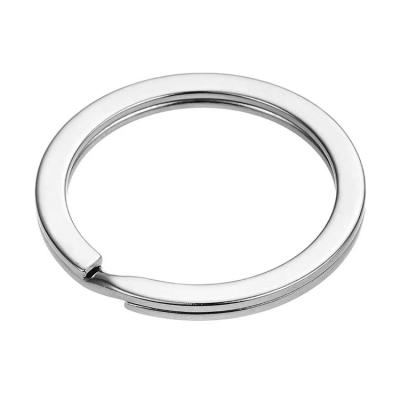 China Hot Sale Fine Nickel K Quality Classic Iron Free White Key Ring Split Ring Key Ring for sale