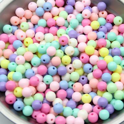 China Jewelry Making Children's Handmade Colorful Beads Acrylic Plastic Beads Colorful Macaron Candy For Jewelry Making for sale