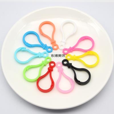 China Key Hard Plastic Bag Clips Lobster Claw Hooks Mixed Assorted Colors Plastic Backpack Lanyard Hook Clasp For Key Chain DIY Toys Key Rings for sale