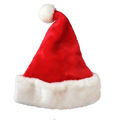 China Picture 2022 New Year Thick Plush Christmas Hat Kids Christmas Decorations For Santa Claus Gift Warm Winter Home for sale