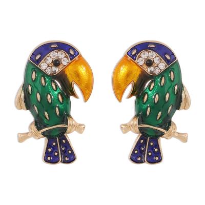 China 2021 New BOHEMIA Earrings Geometric Animal Colored Stone Drop Earrings Diamond Portrait Earrings Colorful Cz for sale