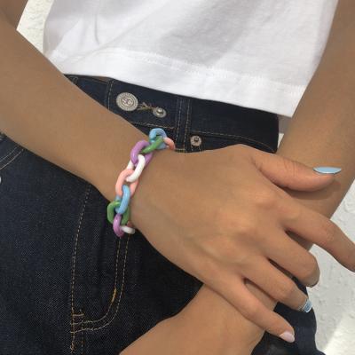 China New Designer Jewelry Multi Colors Nickel Free Bracelet Adjustable Personalized Style Punk Bracelet For Girls for sale