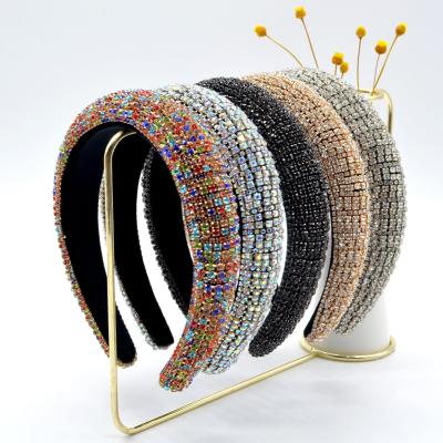 China Other Hair Accessories Hair Bands Head Bands Designer Rhinestone Headband Faux Diamond Headband 2021 for sale