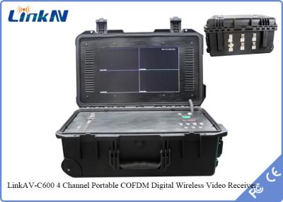 Китай приемник 4-Channel изрезанный IP65 портативный COFDM видео- с шифрованием батареи & дисплея AES256 продается