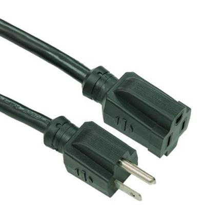 China Single Outlet Extension Cords 3-Conductor Indoor/Outdoor APPLIANCE Extension Cord 5-15P 15A 125v for sale