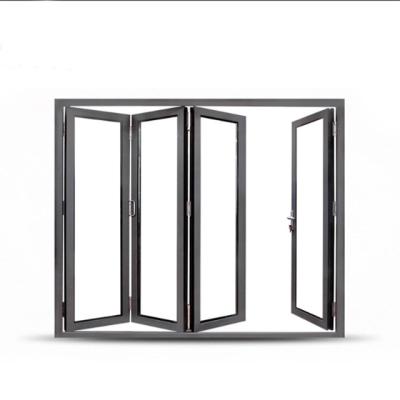 China Magnetic Screen Newest design Folding Windows China top quality double glazed Folding Windows for sale for sale