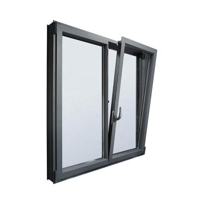 China Magnetic Screen North American standard tilt turn window triple glazed window for sale for sale