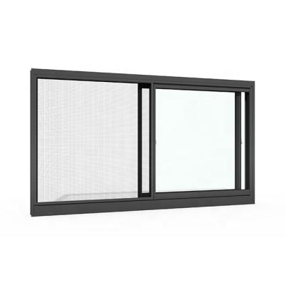 China Magnetic Screen NFRC standard sliding window 100 series triple glass sliding window with stainless steel mesh for sale