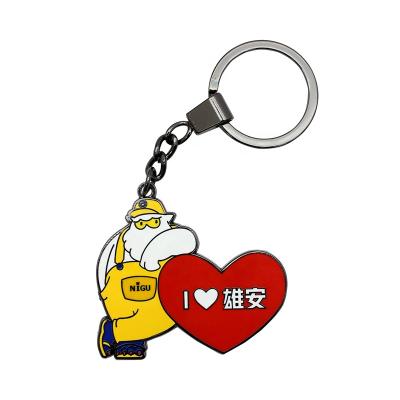 China Hot Sale Wholesale Iron Customized Lovely Gifts Metal Key Chain Promotional Key Rings for sale