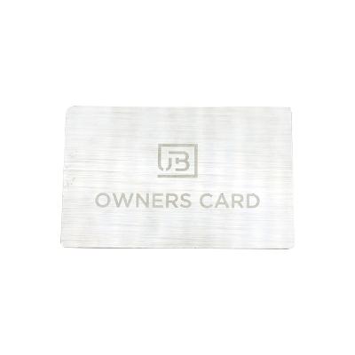 China All Sector Manufacturing Cheap Wholesale Custom Metal Business Logo Membership Cards Engraved Stainless Steel Card for sale