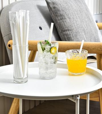 China PLA+PBAT Good Quality Economic Degradable Custom Design Big Eco Bio Disposable Straws Disposable Straws for sale