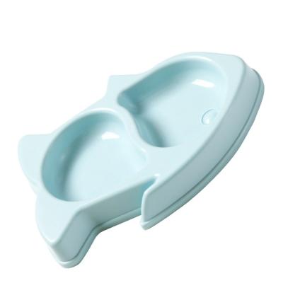 China Hot Selling Cheap Custom Plastic PP Fish Shape Pets Bowl Different Color for sale