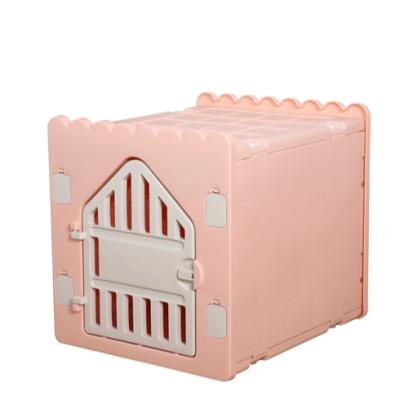 China New Type Good Price Plastic Pets House Large Plastic Door Cat House Flat Roof for sale