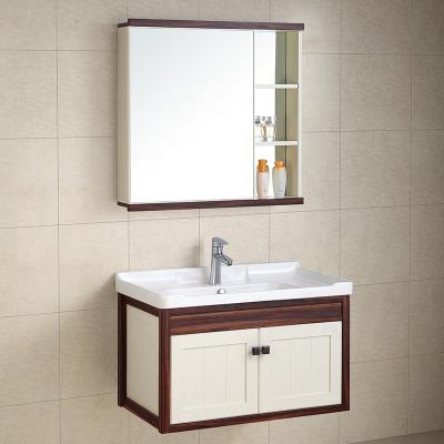 China Traditional Ceramic Basin Bathroom Vanity Aluminum Bathroom Cabinet for sale