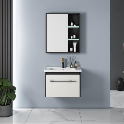 China Cheap bathroom vanity cabinet modern style bathroom supplier hotel or household modern cabinet wall mounted mirror for sale