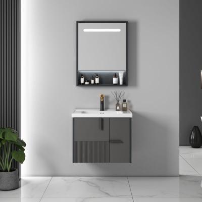 China Cheap bathroom vanity cabinet modern style bathroom supplier hotel or household modern cabinet wall mounted mirror for sale