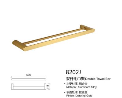 China Stocked 2020 New Design Good Quality Aluminum Cheap Price Hotel Golden Bathroom Accessories for sale